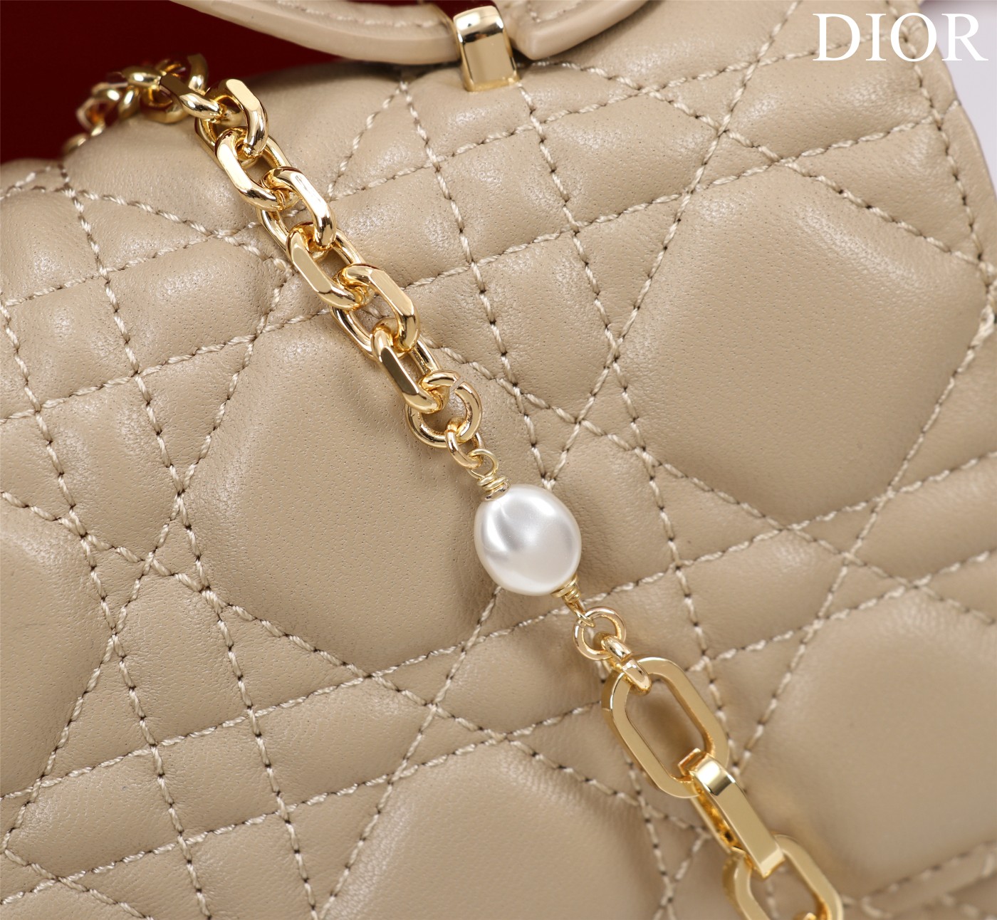 My Dior Mini Bag Powder Beige Cannage Lambskin